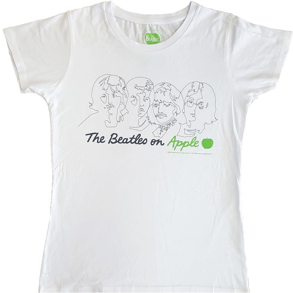 The Beatles - On Apple Damen TShirt - Weiß